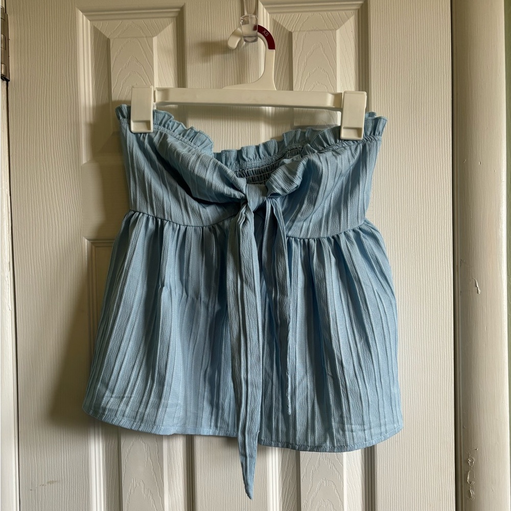 Baby blue tube top from SHEIN, size medium